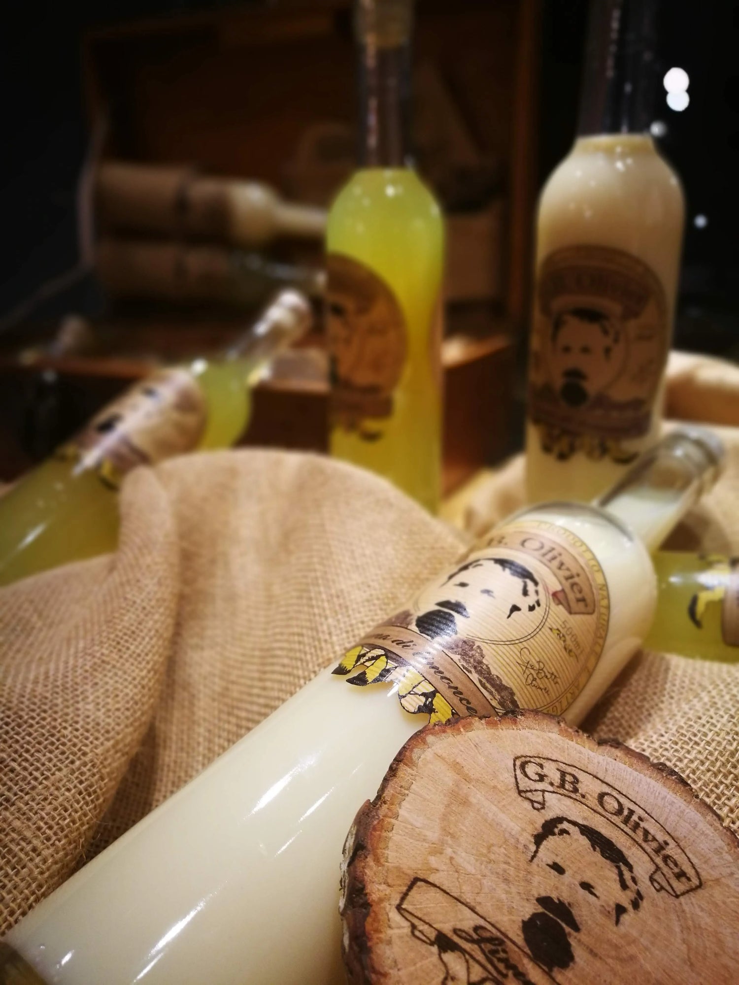 Crema Limoncello Olivier posavaso madera artesanal natural premium